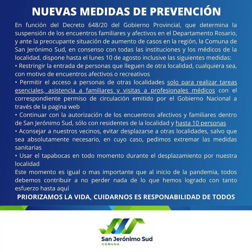 san jeronimo comunicado