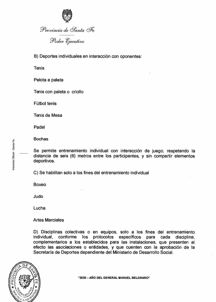 niñso decreto deportes