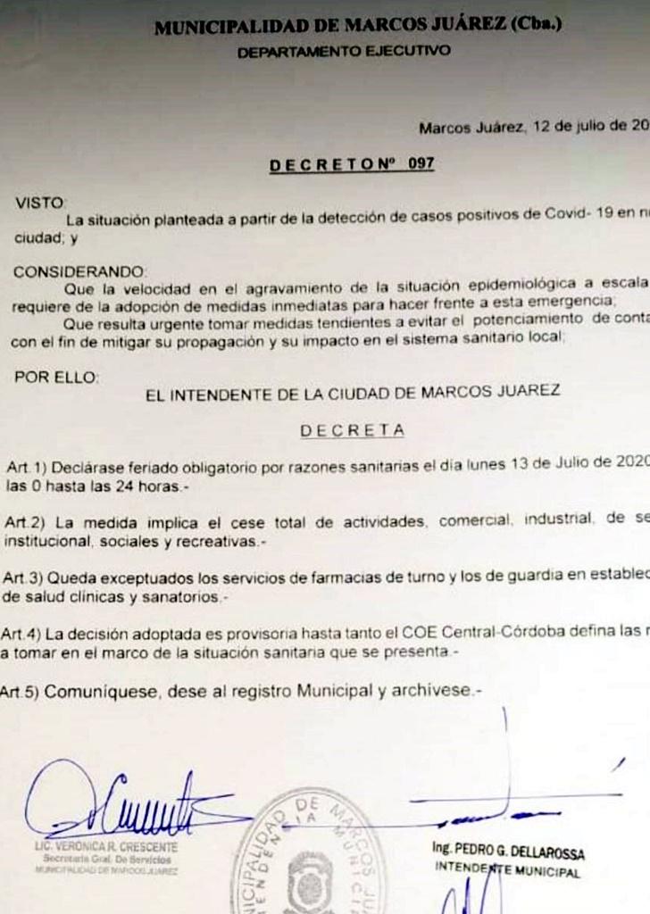 decreto marcos juarez