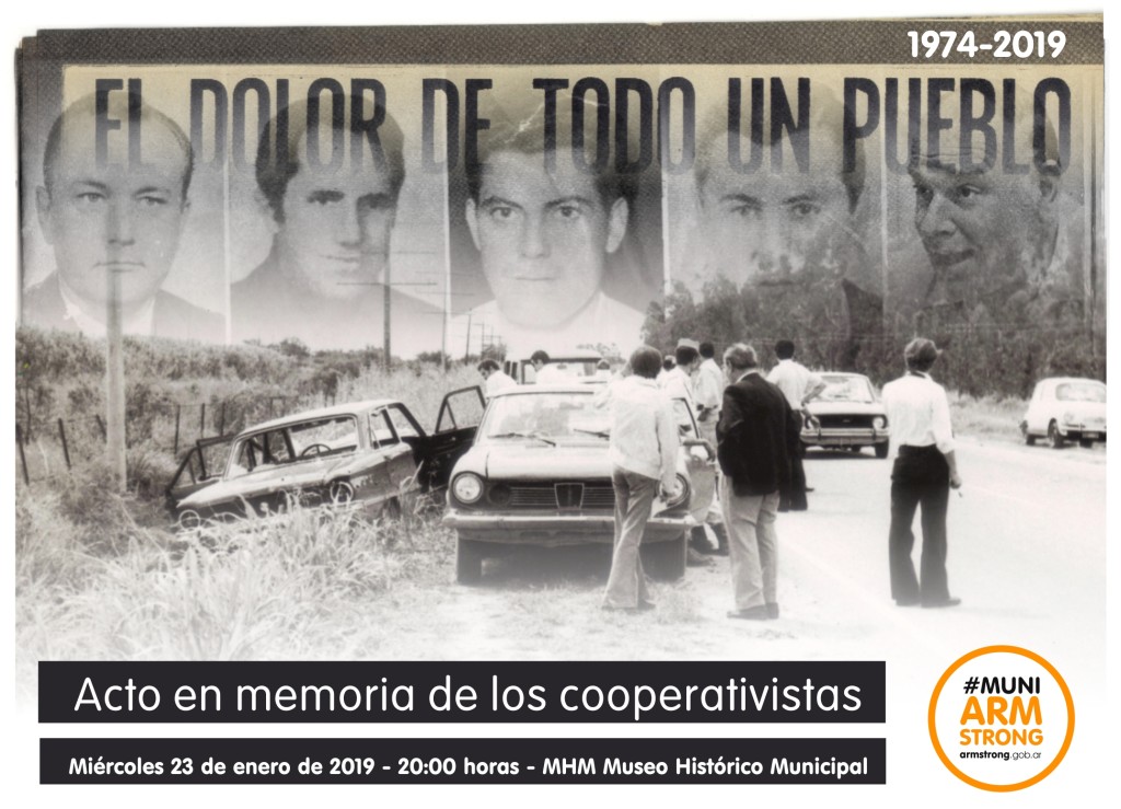 Armstrong: acto en el 45° aniversario del asesinato de los cooperativistas