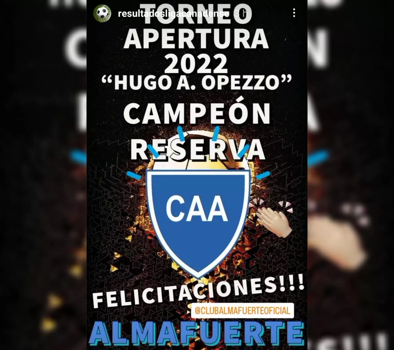 caa campeon de reserva