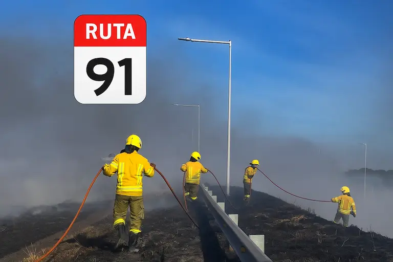 20250813_1905_Incendio en la Ruta 91_remix_01k2jqax0ae6qakvawyfgqf5gd