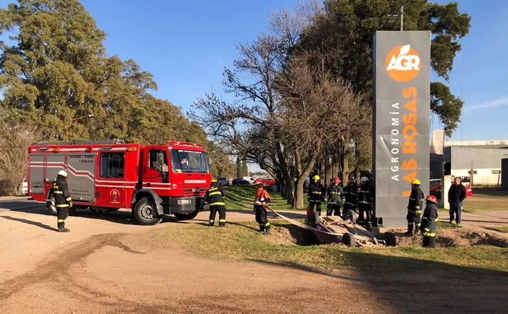 bomberos vuelco