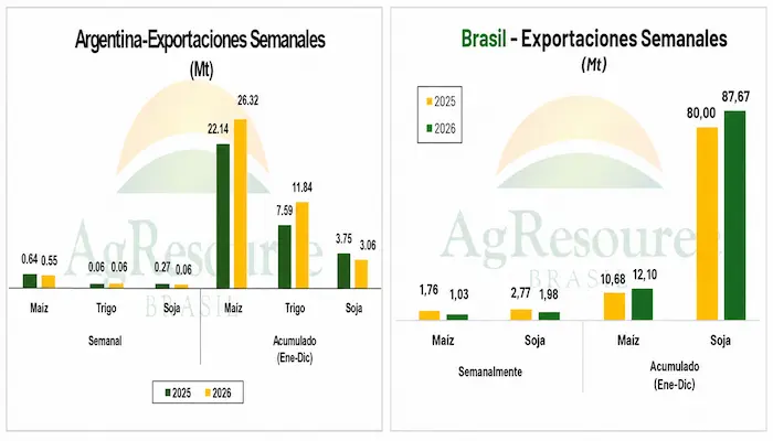 exportaciones brasil y argentina