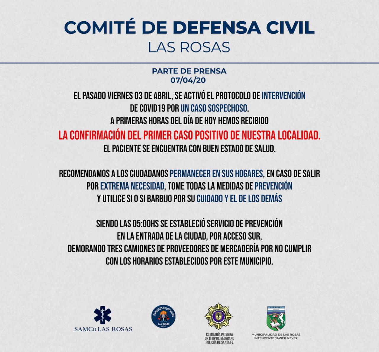 comunicado 7 de abril Positivo