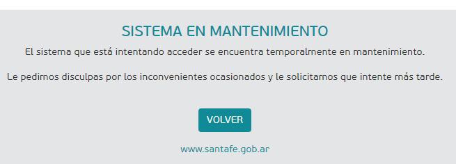 sistema en mantenimiento