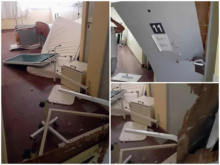 hospital destrozos