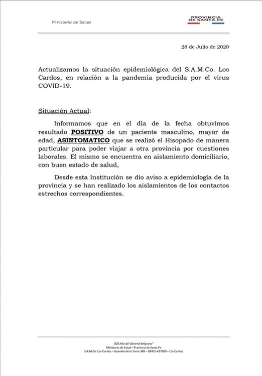 comunicado los cardos hoja completa