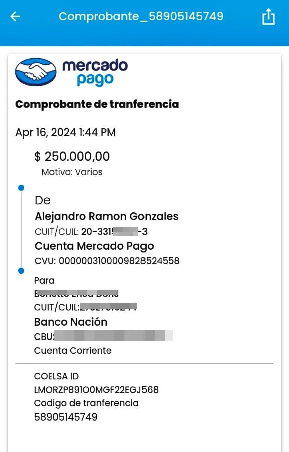 comprobante falso